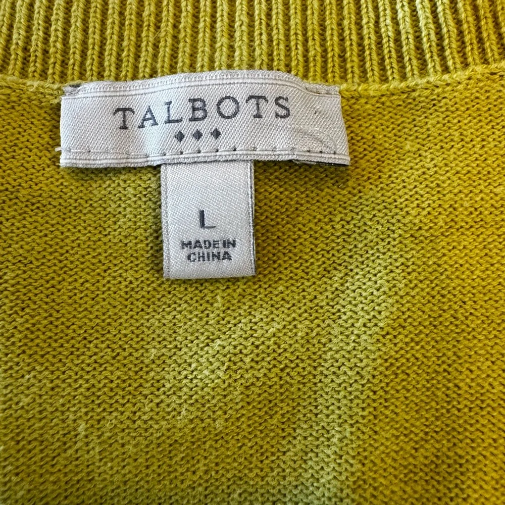 Talbots Mustard Yellow Button-Front Cardigan - Picture 6 of 7